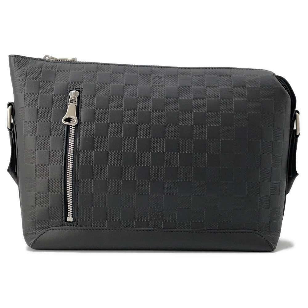 Louis Vuitton Damier Infini Black Discovery Messenger Shoulder Bag Black